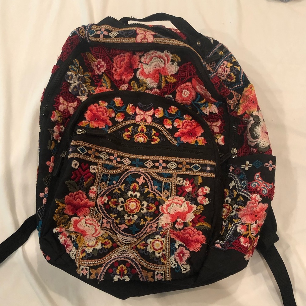 Johnny Was Large Embroidered Backpack